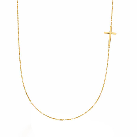 Naszyjnik złoty celebrytka z krzyżem próba 585