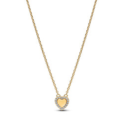 Pandora pozłacany naszyjnik Serce 364364C01