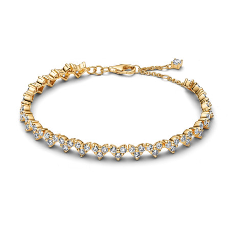 Pandora pozłacana bransoletka Heart Tennis 564390C01