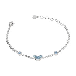 Bransoletka stalowa dla dziewczynki Disney Mickey z niebieskimi cyrkoniami B600590RQL-B.CS