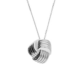 Srebrny Naszyjnik Węzeł Pozłacany Grawerowany pr. 925 - JubilerSezam.pl