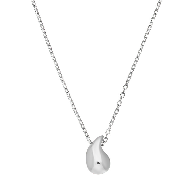 Naszyjnik Viral wygięta kropla na łańcuszku, srebro próby 925