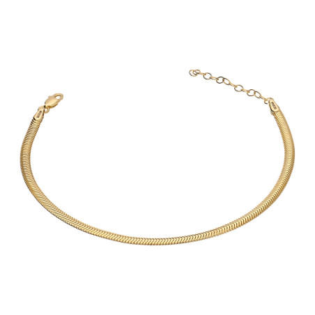 Bransoletka złota snake płaski  3 mm