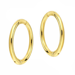 Kolczyki złote koła 10 mm, próba 375