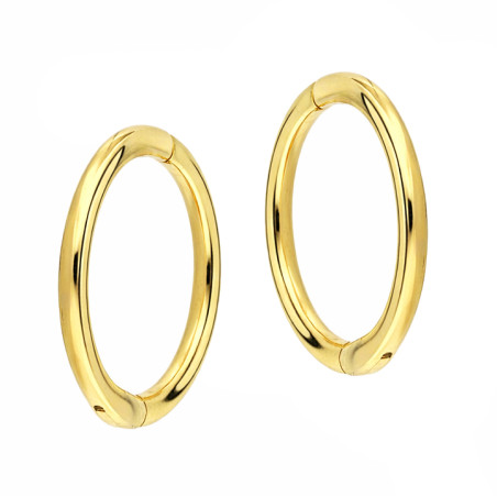 Kolczyki złote koła 10 mm, próba 375