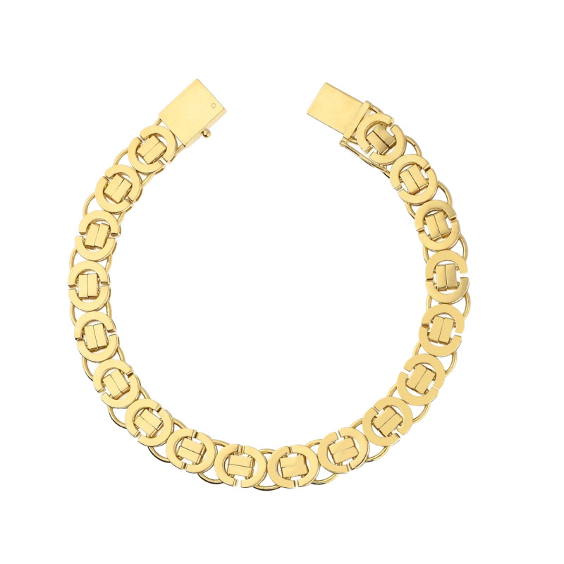 Bransoleta męska bizantyna ze złota 585