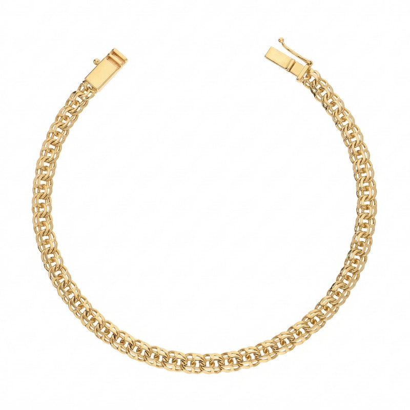 Bransoleta złota 585 splot typu garibaldi z pełnego kruszcu