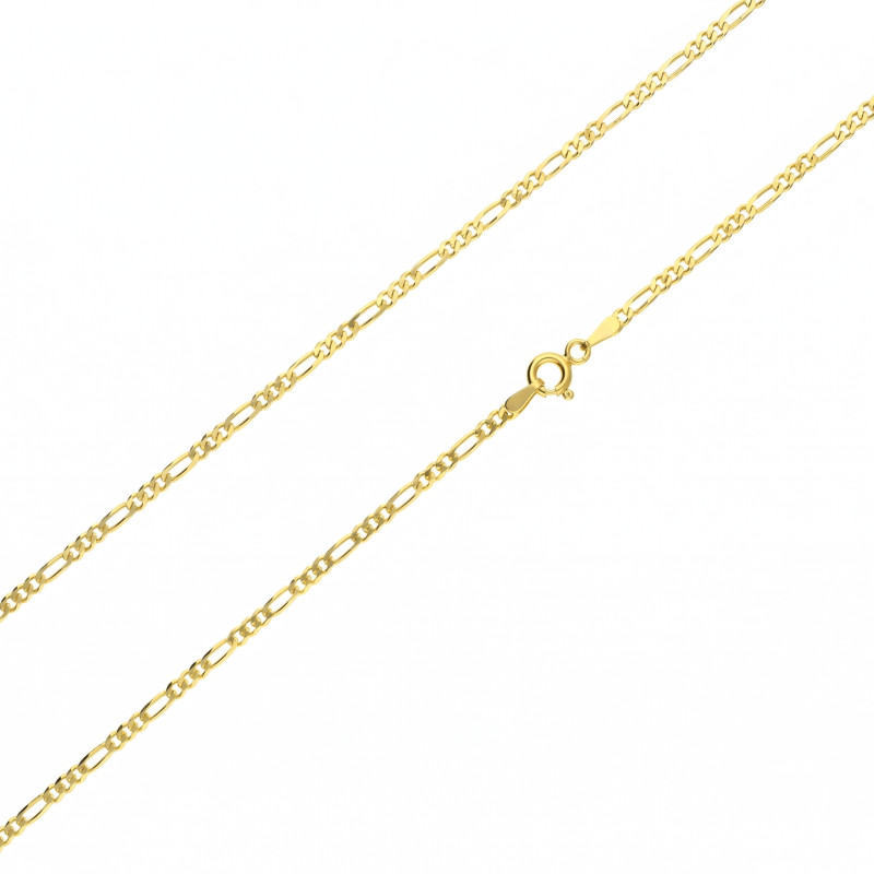 Łańcuszek figaro 2 mm, srebro 925 koloru złotego