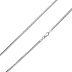 Łańcuszek snake płaski 2,5 mm, srebro rodowane 925