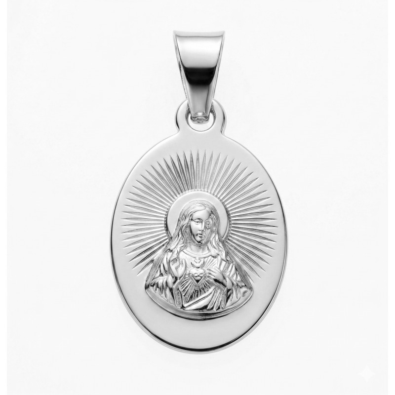 Medalik srebrny Szkaplerz owalny