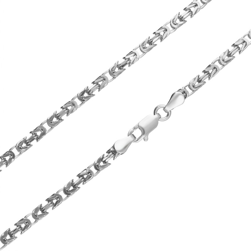 Srebrny łańcuszek splot królewski pr. 925 - JubilerSezam.pl