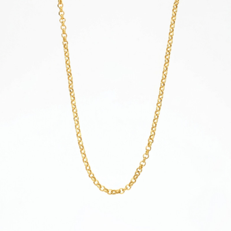 Łańcuszek złoty typu rolo 3 mm dmuchany próba 585