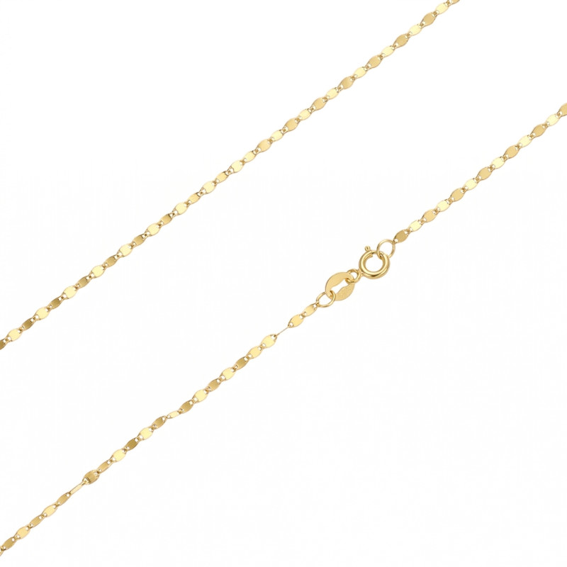 Złoty łańcuszek blaszki pr. 585 - Minimalistyczny design - JubilerSezam.pl