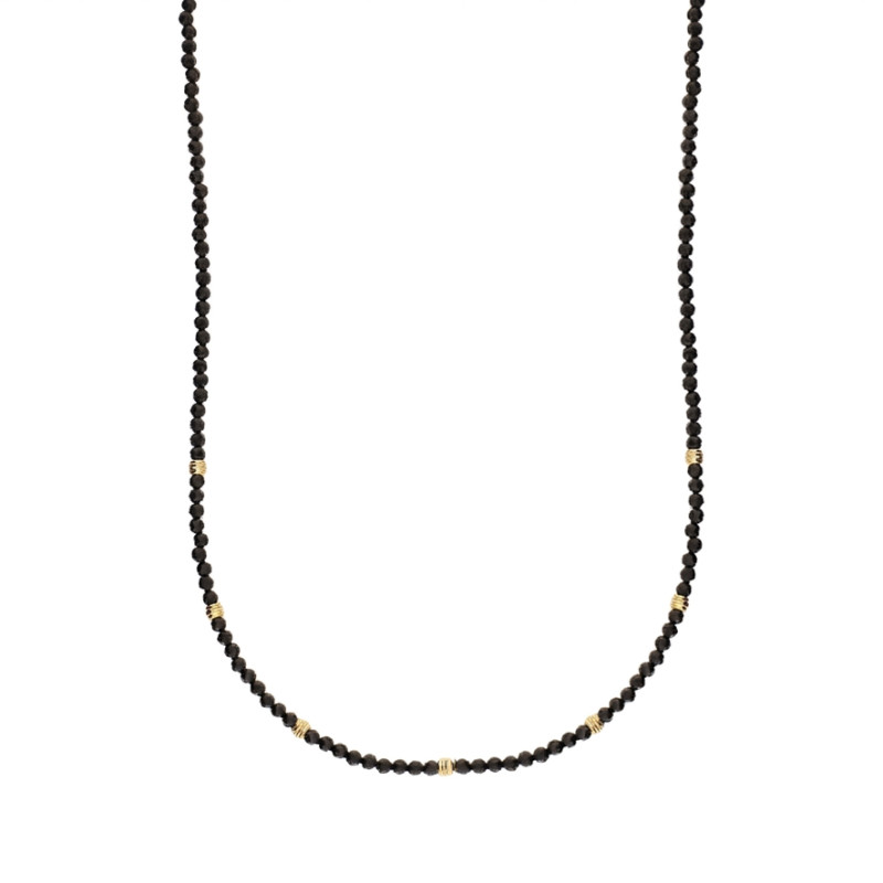 Naszyjnik złoty próby 585 z fasetowanymi spinelami