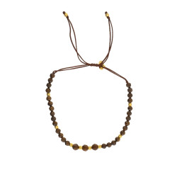 Bransoletka szurkowa z bronzytem fasetowanym i elementami ze srebra 925 koloru złotego