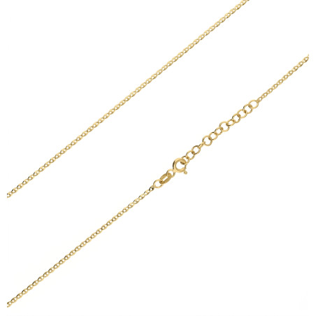 Łańcuszek splot typu gucci 1,5 mm z przedłużką złoto 585