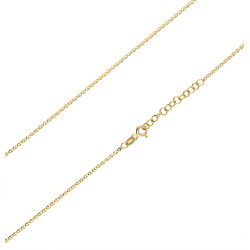 Łańcuszek złoty splot typu gucci 1,5 mm z przedłużką próba 375
