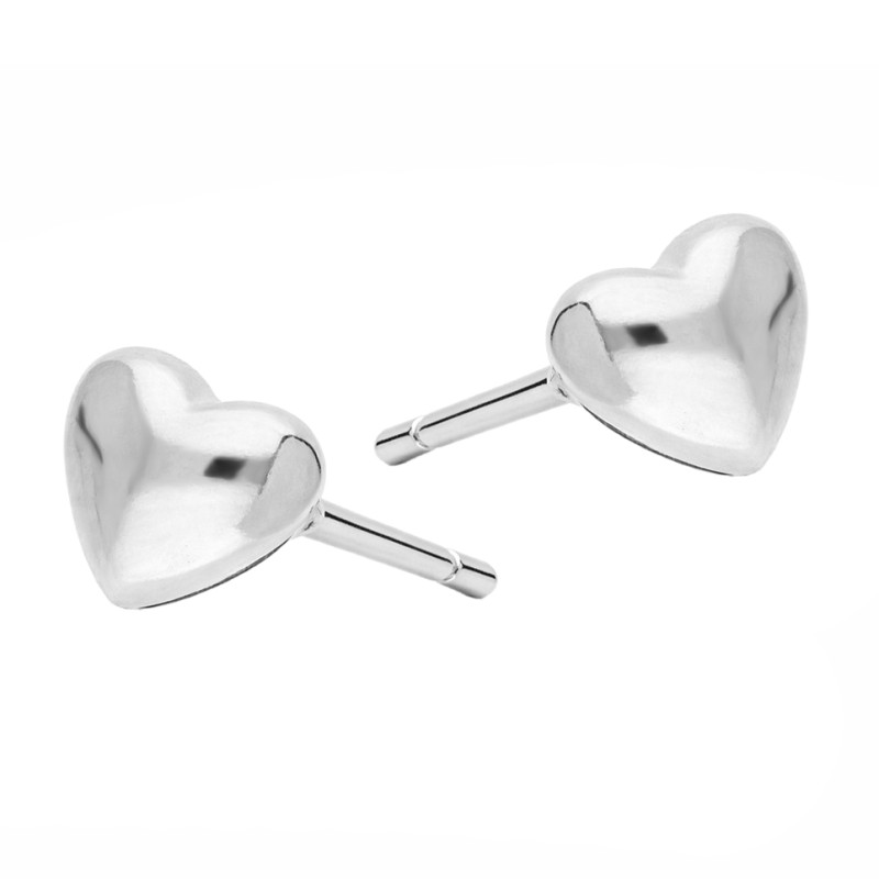 Kolczyki VIRAL srece dmuchane blask, srebro 925