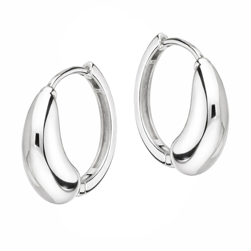 Kolczyki VIRAL kropla dmuchana na kole, srebro 925