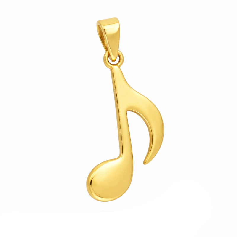 Wisiorek złoty gładka nutka, próba 585