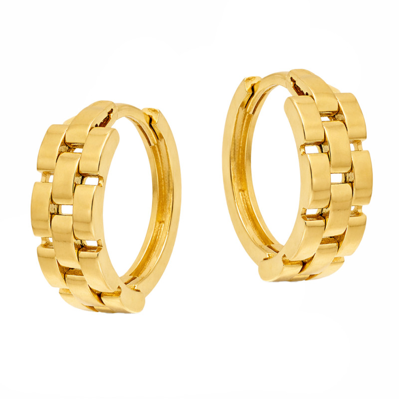 Kolczyki kółka 13 mm, złoto 585