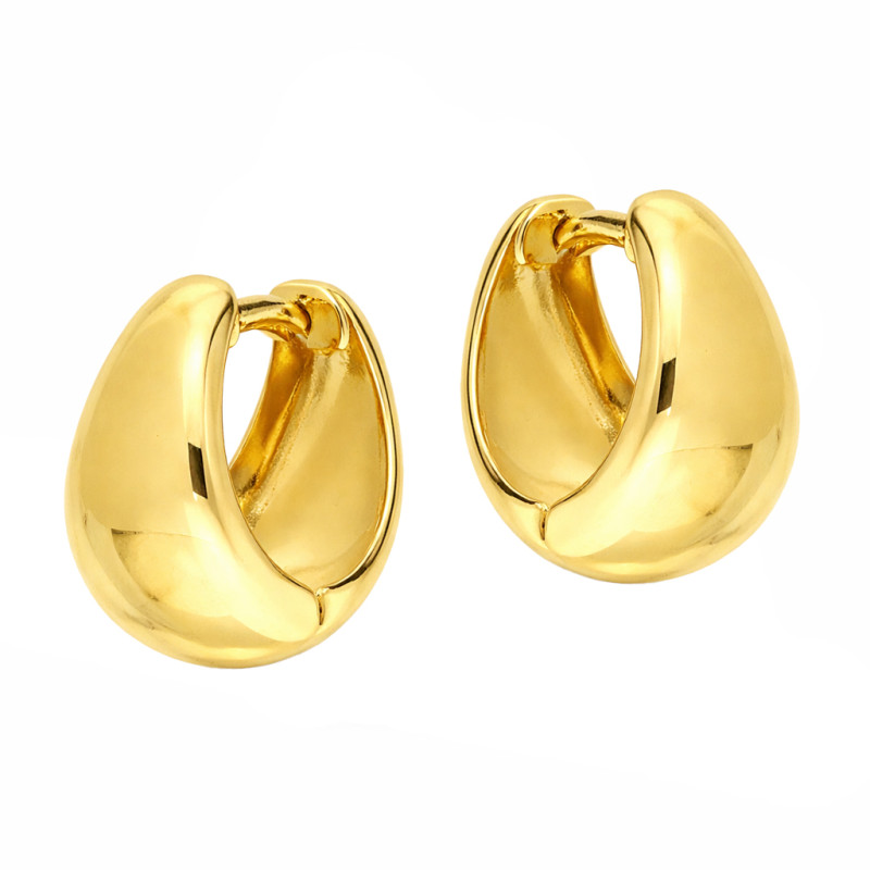 Kolczyki kopółki obłe o trójkątnym kształcie, próba 585