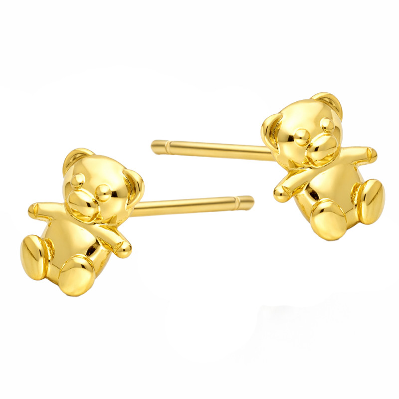 Kolczyki złote misie, próba 585