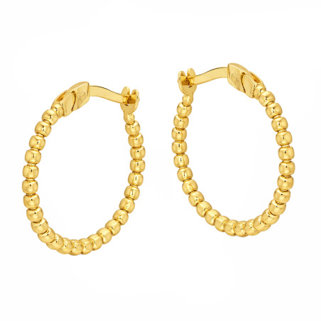 Kolczyki kółka 16 mm bead, próba 585