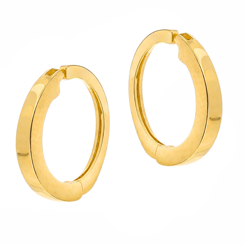 Kolczyki złote kółka gładkie 11 mm, próba 585