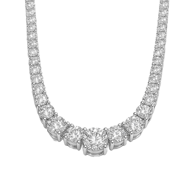 Naszyjnik srebrny cyrkonia tennis Line