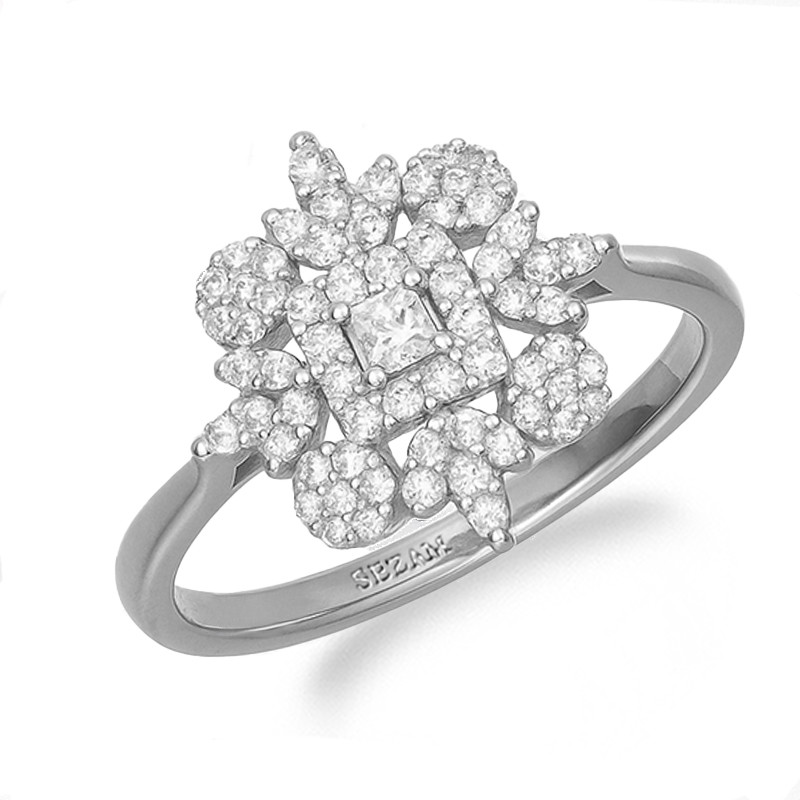 Pierścionek srebrny z cyrkoniami zaprezentowany przez Miss Venezuela Leix Collins