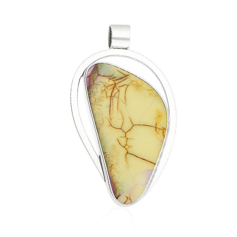 Srebrna Zawieszka z Opalem Laboratoryjnym - JubilerSezam.pl