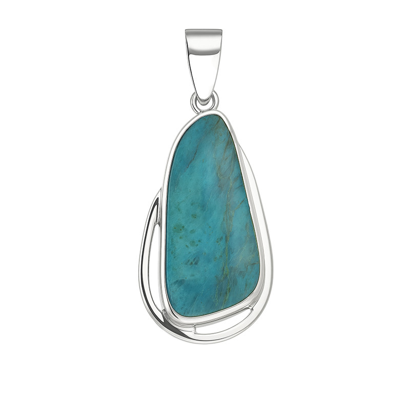 Wisiorek ze srebra turkus-chryzokola z Afryki