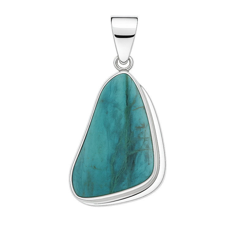 Wisiorek srebrny turkus-chryzokola z Afryki