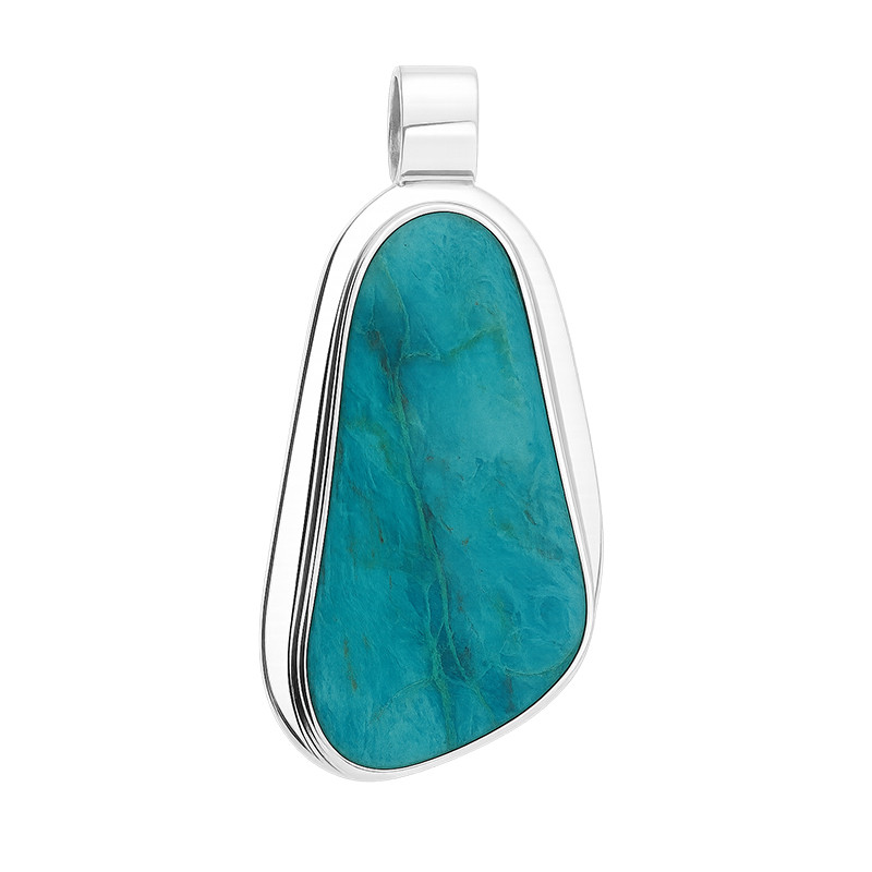 Wisiorek srebrny turkus-chryzokola z Afryka