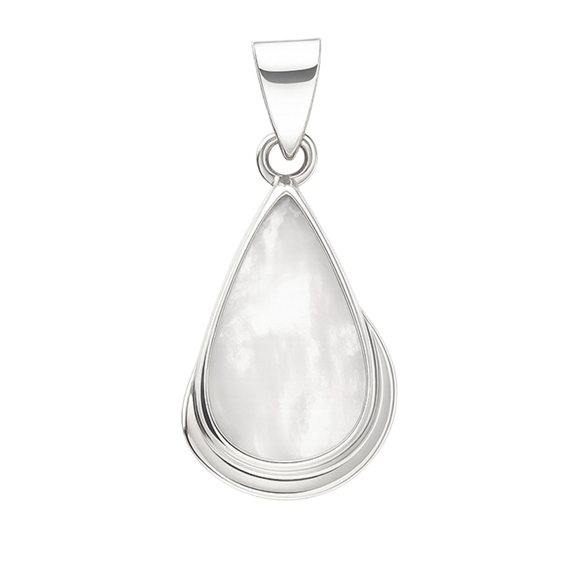 Zawieszka srebrna łezka z kamieniem księżycowym