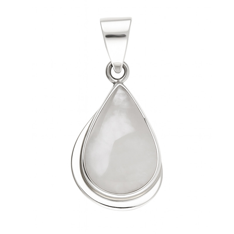 Zawieszka srebrna łezka z kamieniem księżycowym z Madagaskaru