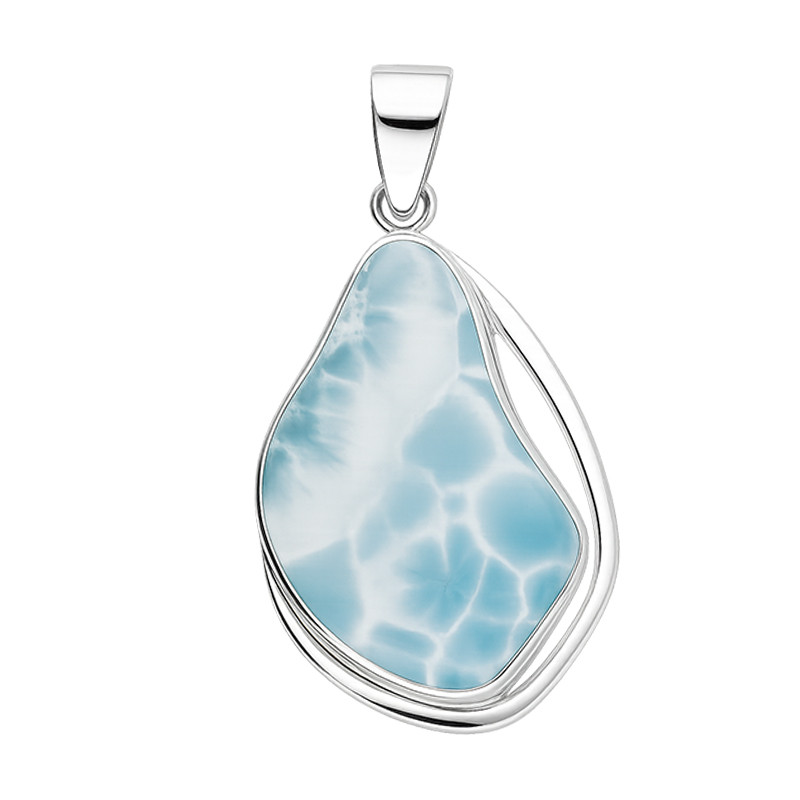 Wisiorek srebrny z larimarem