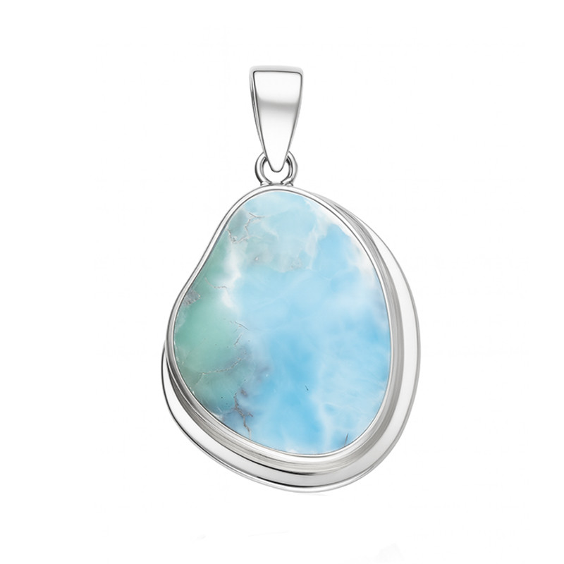 Wisiorek srebrny z larimarem