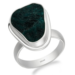 Pierścionek srebrny z dioptazem