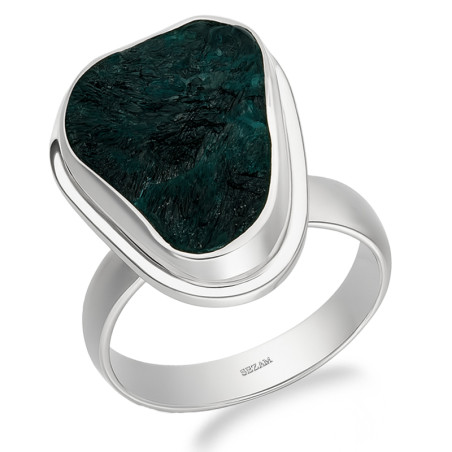 Pierścionek srebrny z dioptazem