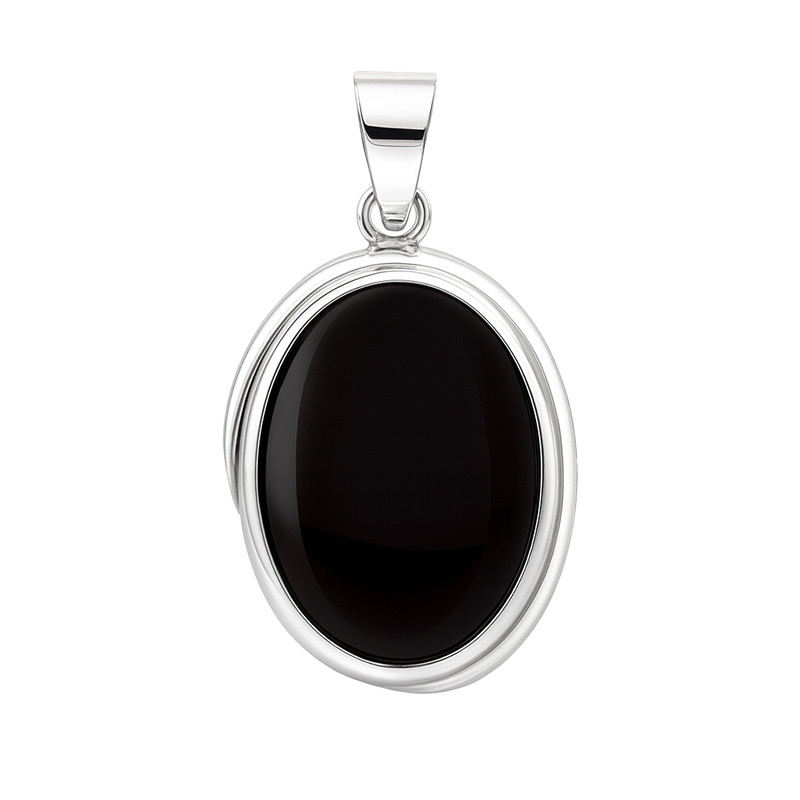 Wisiorek srebrny z onyksem z Brazylii