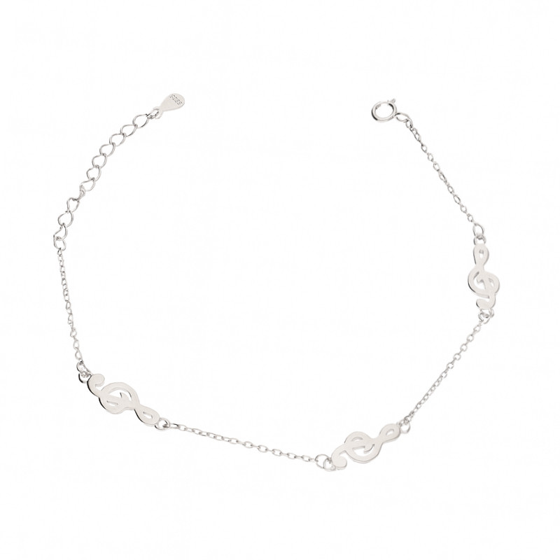 Srebrna Bransoletka Klucz Wiolinowy - JubilerSezam.pl