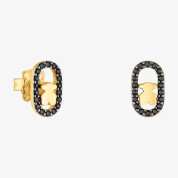 Kolczyki ze srebra powlekanego złotem 18-karatowym ze spinelami TOUS Camille