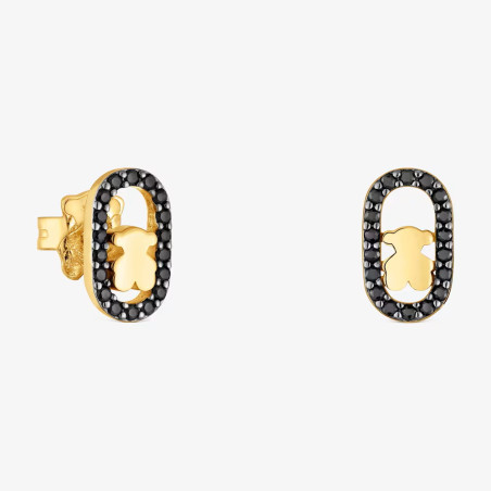 Kolczyki ze srebra powlekanego złotem 18-karatowym ze spinelami TOUS Camille