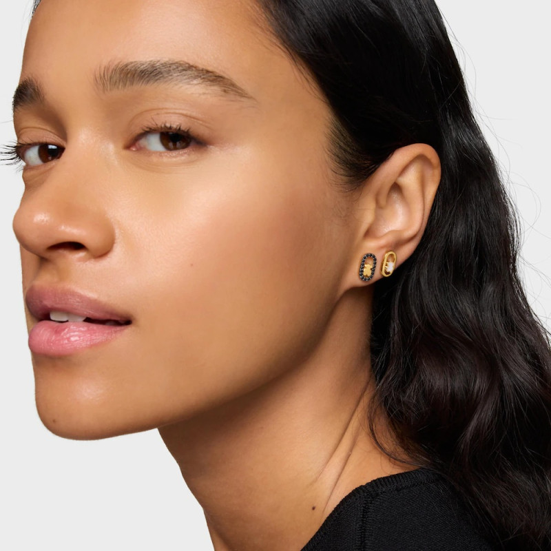 Kolczyki ze srebra powlekanego złotem 18-karatowym ze spinelami TOUS Camille