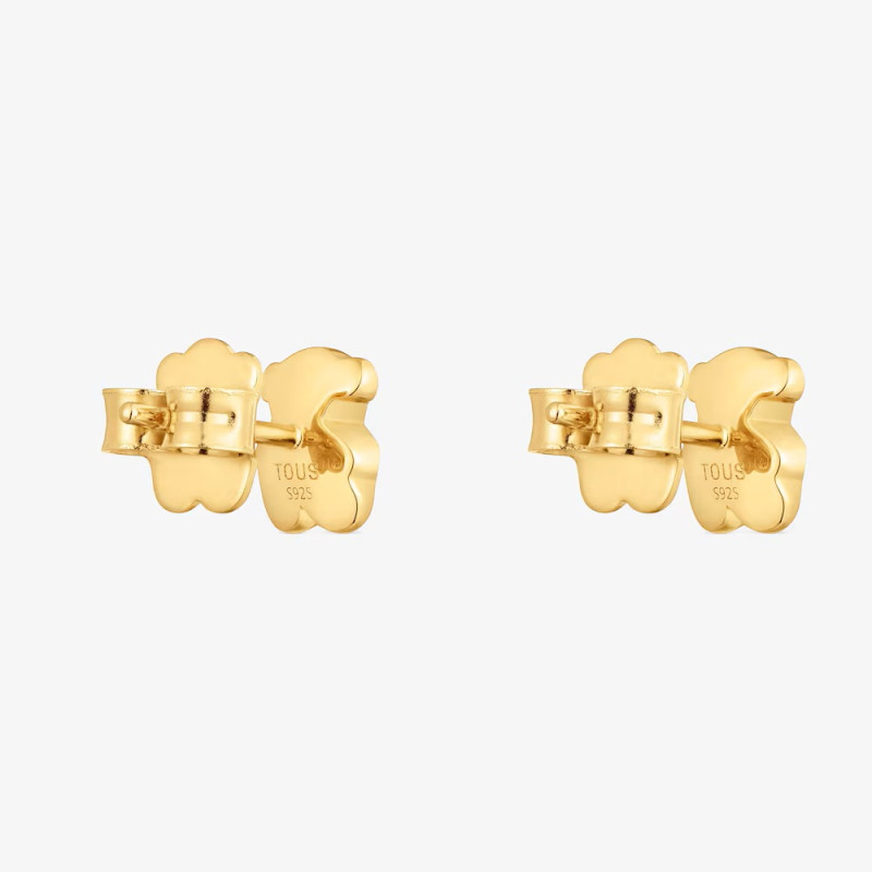 Kolczyki TOUS z misiem ze srebra powlekanego złotem 18-karatowym Icon Metal