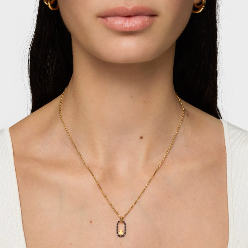 Wisiorek ze srebra powlekanego złotem 18-karatowym ze spinelami TOUS Camille