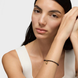 Elastyczna bransoletka ze srebra powlekanego złotem 18-karatowym ze spinelami TOUS Camille