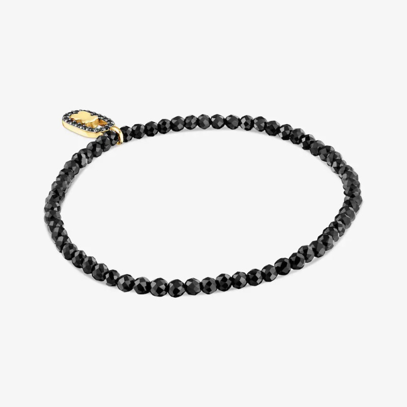 Elastyczna bransoletka ze srebra powlekanego złotem 18-karatowym ze spinelami TOUS Camille